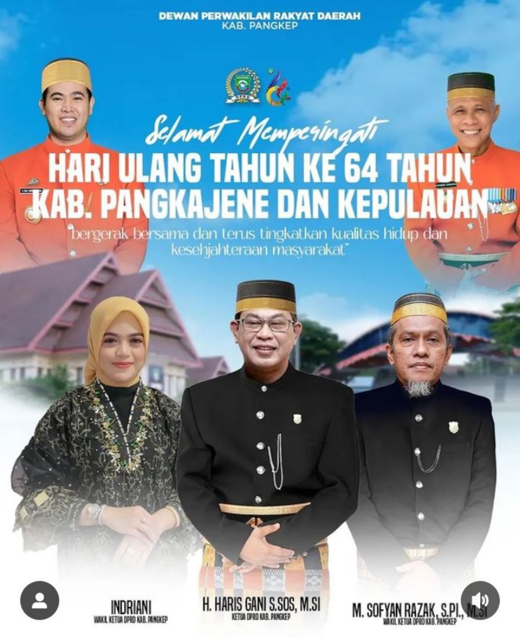 Peringatan HUT Pangkep Ke-64, DPRD Pangkep: Terima Kasih Atas Kerjasama Seluruh Elemen