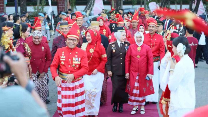 Nuansa Pakaian Adat Nasional dengan Memakai Pantonro' Semarakkan HUT Kemerdekaan RI di Makassar hut kemerdekaan ri di makassar