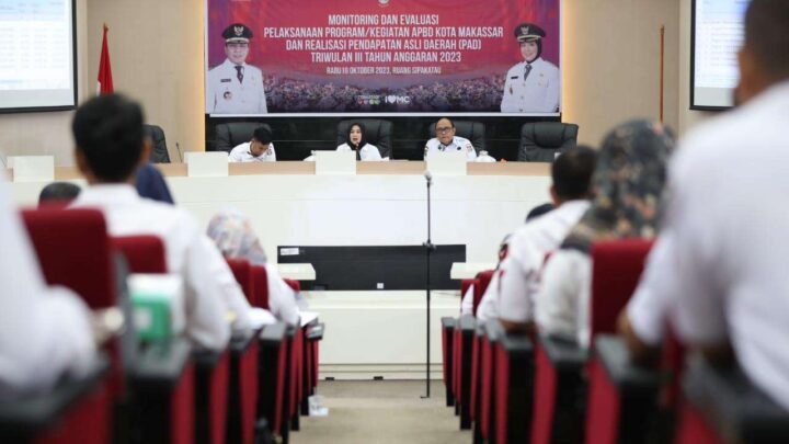 Monitoring Evaluasi Pelaksanaan Program APBD dan Realisasi PAD, Fatmawati Rusdi Tekankan Akselerasi Percepatan pemkot makassar