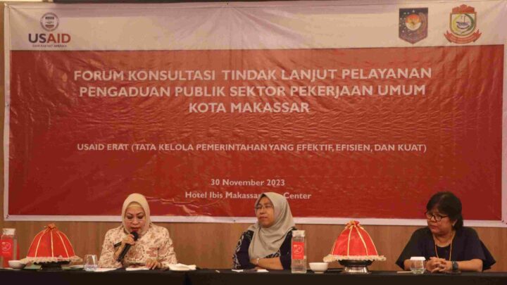 Tindaklanjuti SP4N-LAPOR, Diskominfo Makassar-USAID ERAT Gelar Forum Konsultasi diskominfo makassar