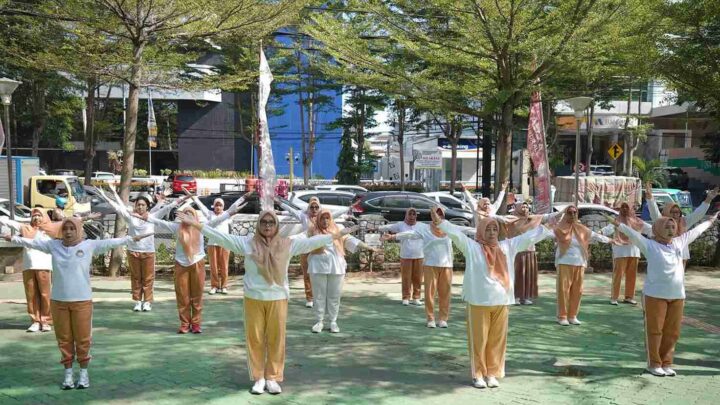 Lewat Lomba Senam, DWP Makassar Meriahkan HUT DWP ke-24 dwp makassar
