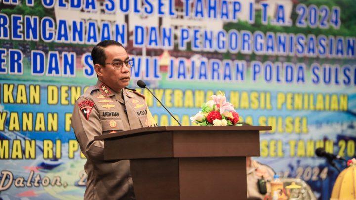 Kapolda Sulsel Buka Taklimat Awal Audit Kinerja Itwasda TA 2024 kapolda sulsel