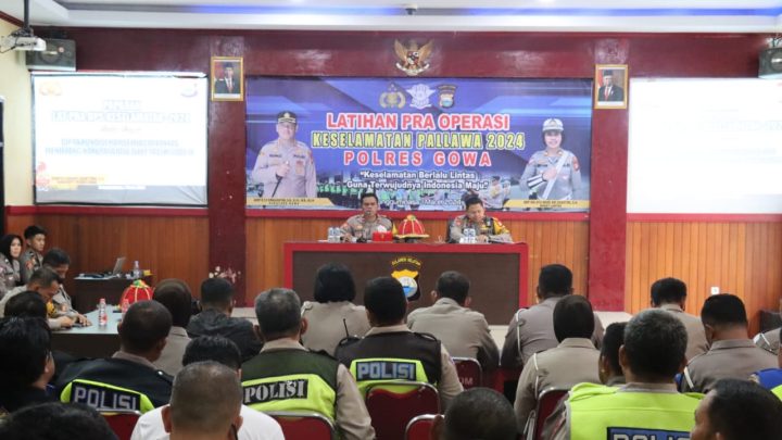 Polres Gowa Gelar Latihan Pra Operasi Keselamatan Pallawa 2024 polres gowa