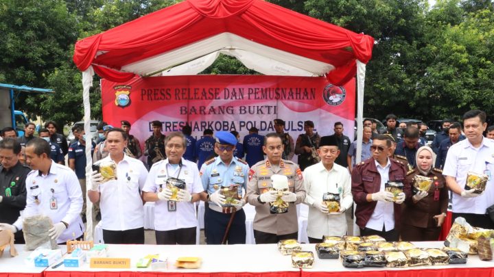 Polda Sulsel Musnahkan Puluhan Kilo Narkoba, Hasil Pengungkapan 4 Bulan Terakhir polda sulsel