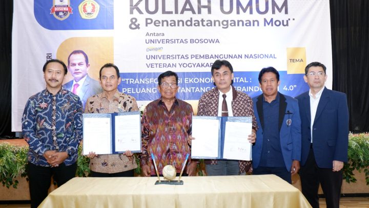 Aksa Mahmud Sambut Pembukaan Kuliah Umum dan Penandatanganan MoU Unibos dan UPN Veteran Yogyakarta aksa mahmud