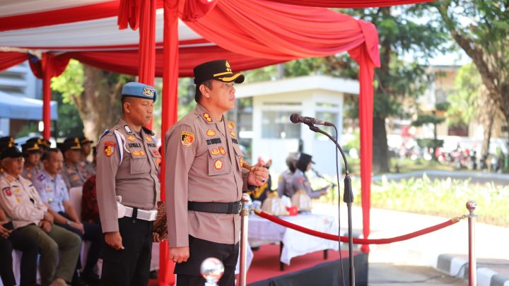 Kapolres Gowa Pimpin Apel Gelar Pasukan Ops Mantap Praja 2024-2025 Polres Gowa kapolres gowa