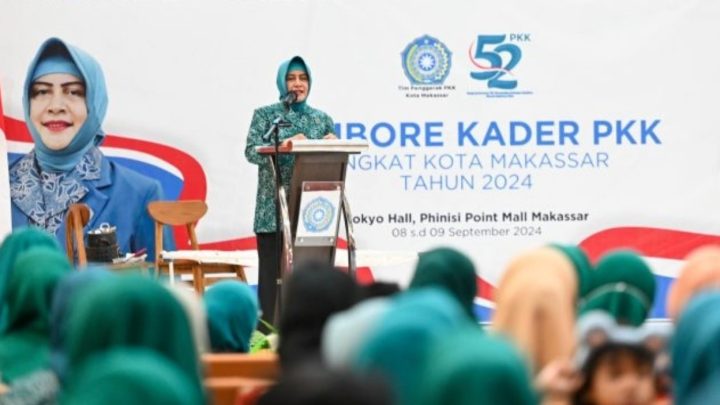 Indira Yusuf Ismail Buka Jambore HKG ke-52 TP PKK Kota Makassar indira yusuf ismail