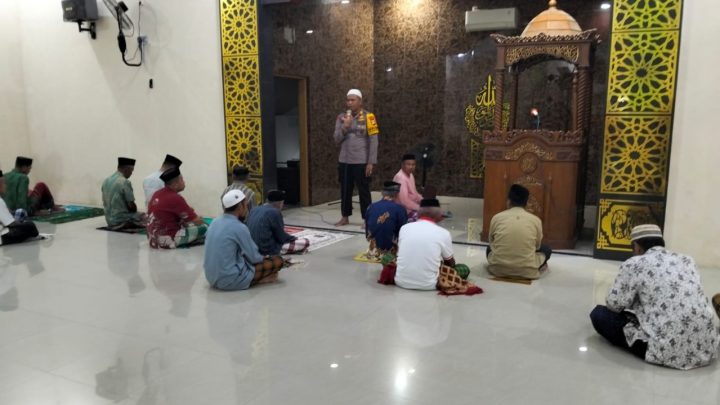 Lewat Safari Subuh, Kapolsek Bontonompo Polres Gowa Sampaikan Himbauan Kamtibmas kapolsek bontonompo