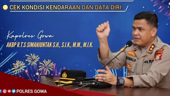 Kapolres Gowa Imbau Warga Jaga Keamanan Jelang Tahun Baru 2025 kapolres gowa