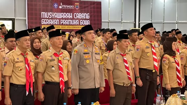 Kapolres Gowa Hadiri Musyawarah Cabang Gerakan Pramuka Gowa Tahun 2024 kapolres gowa