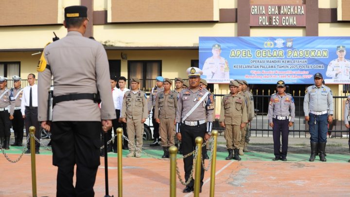 Polres Gowa Apel Gelar Pasukan Operasi Keselamatan Pallawa 2025 polres gowa