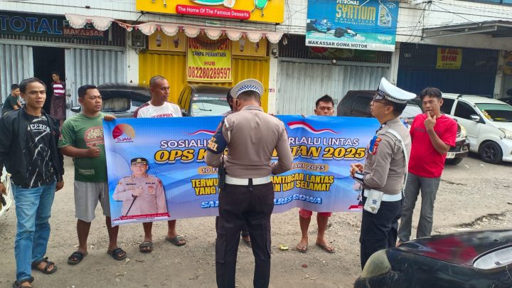 Operasi Keselamatan Pallawa 2025, Satlantas Polres Gowa Sosialisasikan Sasaran prioritas polres gowa