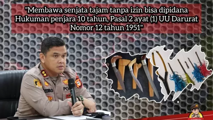 Kapolres Gowa Tegaskan Sanksi Berat bagi Pembawa Senjata Tajam Tanpa Izin kapolres gowa