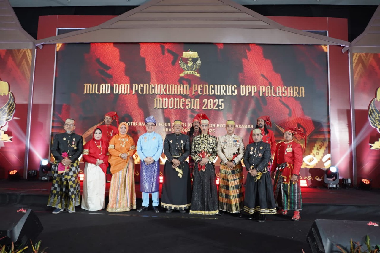 Hadiri Milad I dan Pelantikan PALASARA Indonesia, Sekda Sulsel Tekankan Integritas dan Pengabdian Budaya