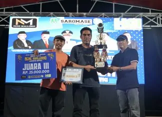 Pasangan Sidrap Timur Juara Domino Nene Mallomo Bupati Cup II, Bawa Pulang Rp60 Juta Domino
