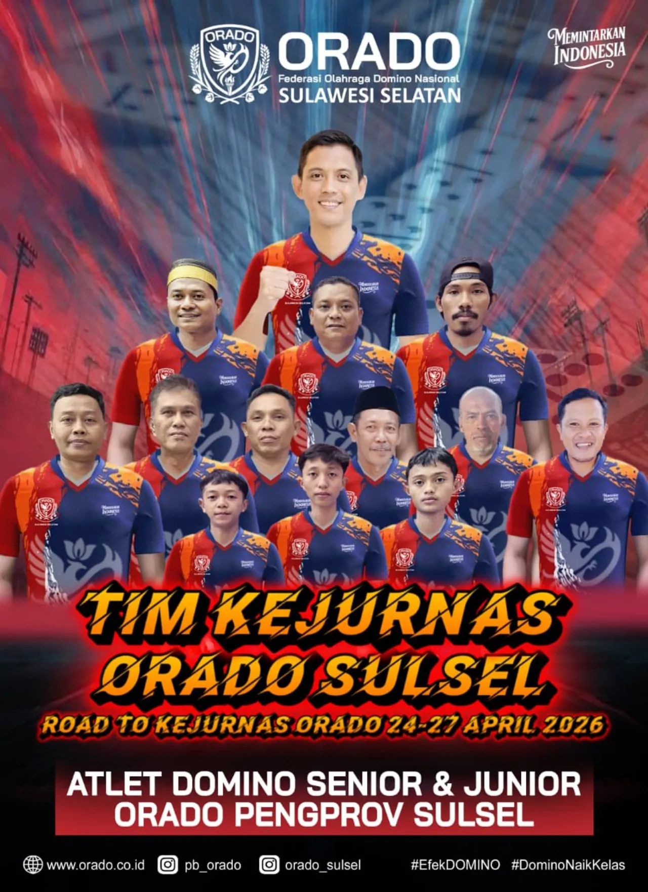 Atlet Bulukumba Bawa ORADO Sulsel Juara Nasional di Kejurnas Domino 2026