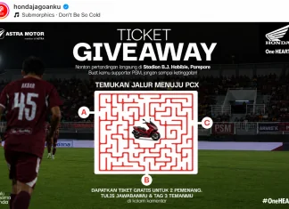 HondaJagoanku Gelar Giveaway Tiket PSM vs Persib, Peserta Wajib Aktif di Media Sosial Astra Motor Sulsel