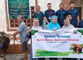 Idul Adha 1447 H, Asmo Sulsel Tebar Kepedulian Lewat Bantuan Sapi Kurban Idul Adha 1447 H