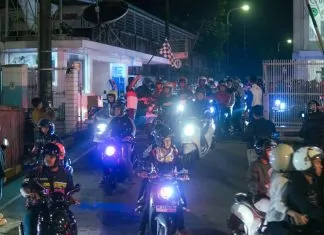 Asmo Sulsel Gaungkan Budaya #Cari_Aman Lewat Scoopy Night Culture di Makassar Asmo Sulsel