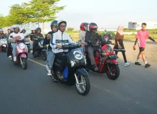 Asmo Sulsel Perkuat Kampanye #Cari_Aman Melalui Edukasi Safety Riding bagi Pengguna Honda Scoopy Safety Riding Honda