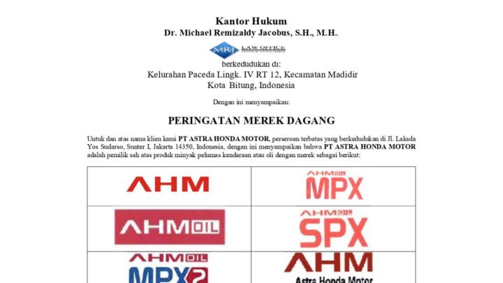 Asmo Sulsel Imbau Konsumen Verifikasi QR Code untuk Pastikan Keaslian Oli Honda